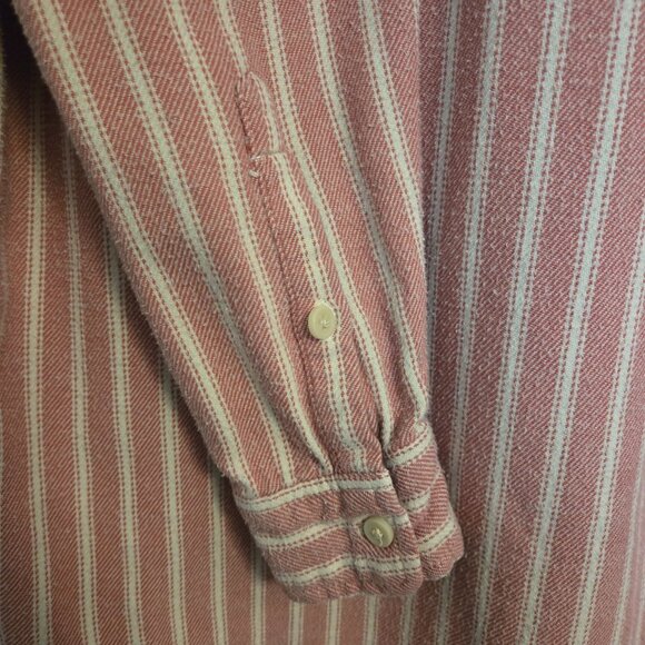 MADEWELL Flannel Classic Ex-Boyfriend Shirt Craig Stripe Women’s Small Pink Rose - Picture 6 of 6